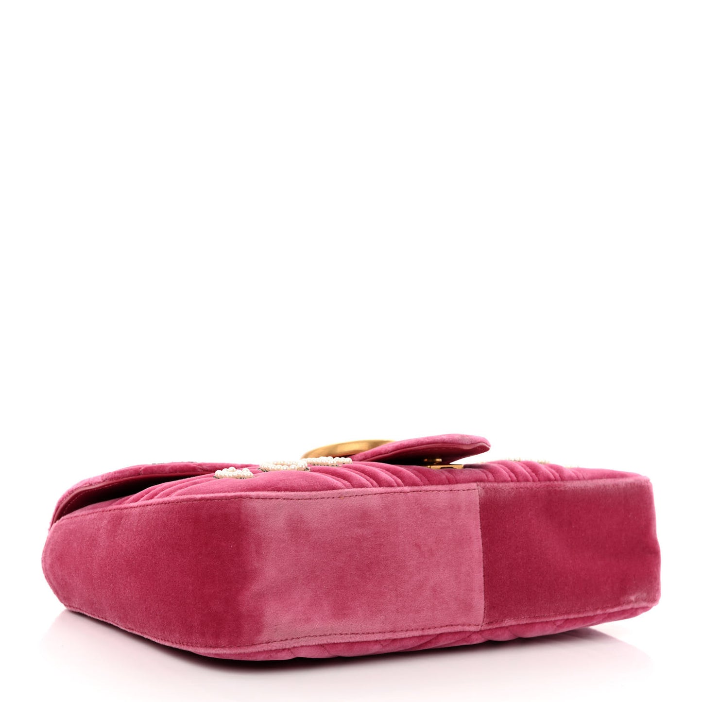 Velvet Matelasse Blind for Love Embroidered Medium GG Marmont Shoulder Bag Light Raspberry Rose Multicolor