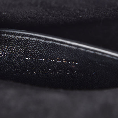 Saint Laurent Croc Calfskin Embossed Small Classic Monogram Kate Tassel Satchel Black 8 of 10