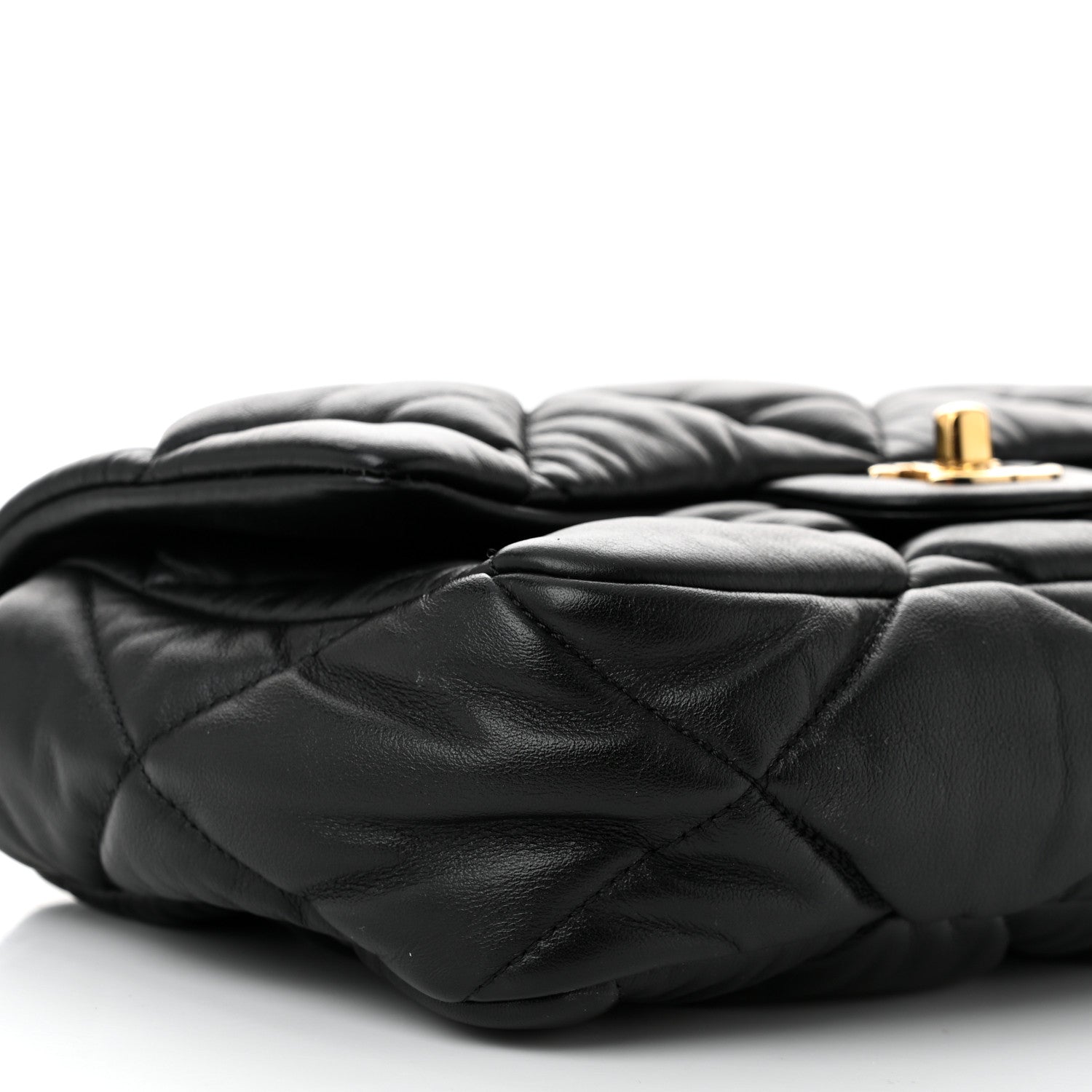 Chanel Calfskin Quilted Medium Bubbly Flap Black 9 of 10