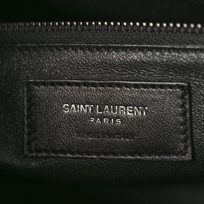 Saint Laurent Calfskin Crocodile Embossed Small Sac de Jour Black 7 of 9