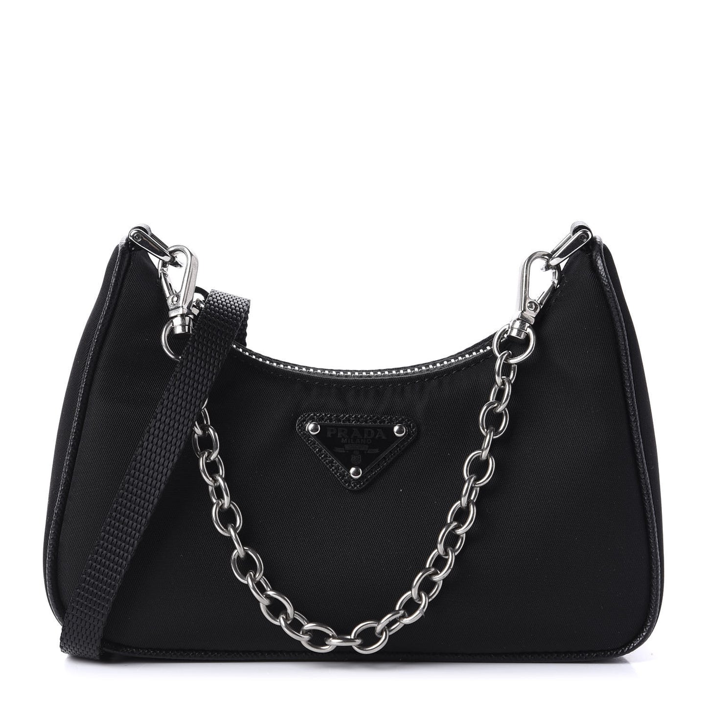 Tessuto Nylon Mini Re-Edition 2000 Shoulder Bag Black