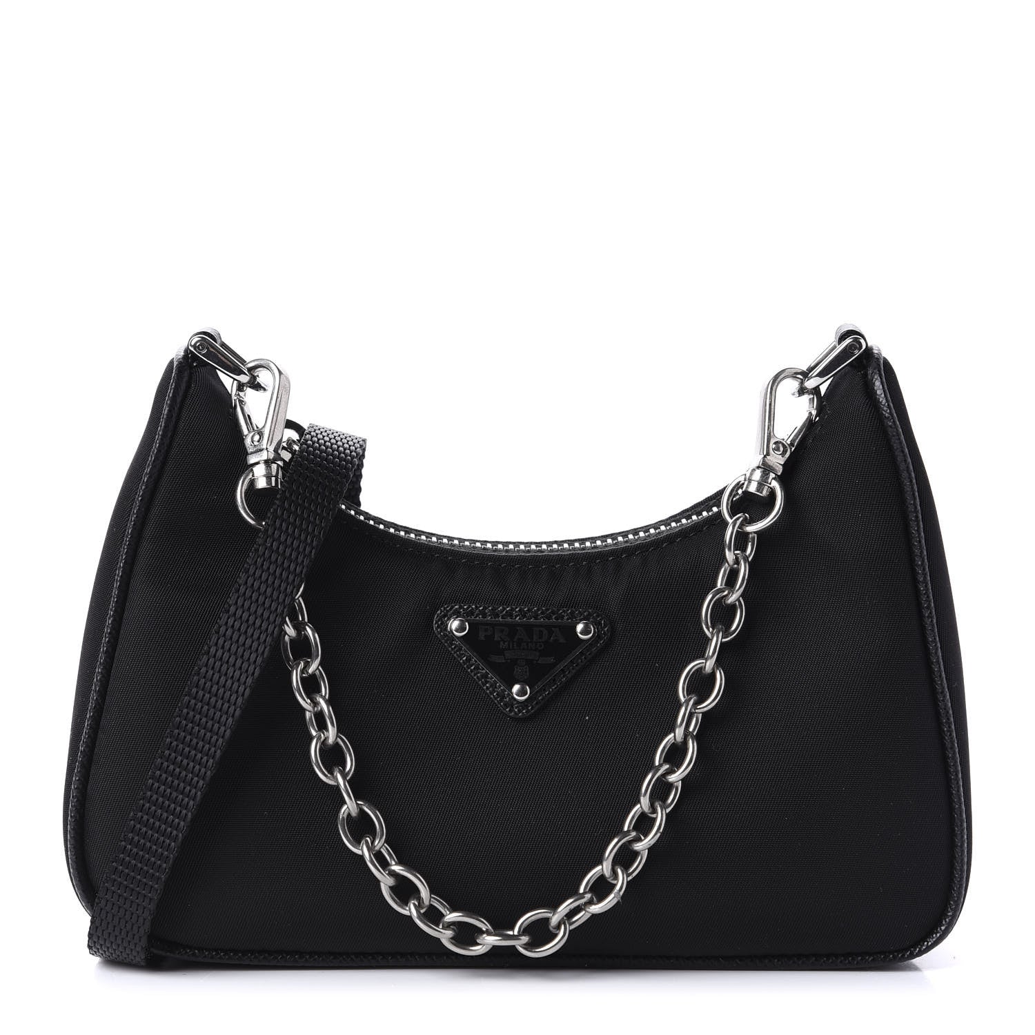 Prada Tessuto Nylon Mini Re-Edition 2000 Shoulder Bag Black 1 of 10