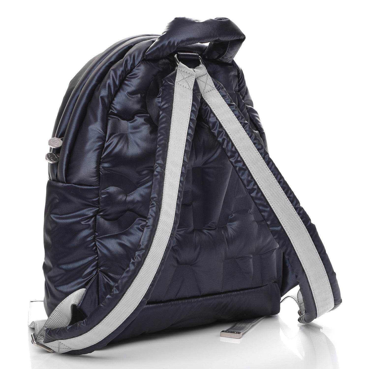 Chanel Nylon Embossed Small Doudoune Backpack Navy 3 of 7