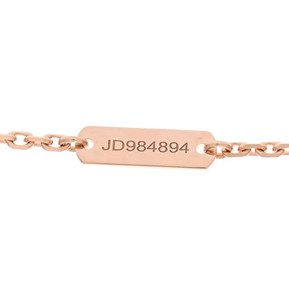 Van Cleef & Arpels 18K Rose Gold Diamond Silver Obsidian Vintage Alhambra Pendant Necklace 4 of 6