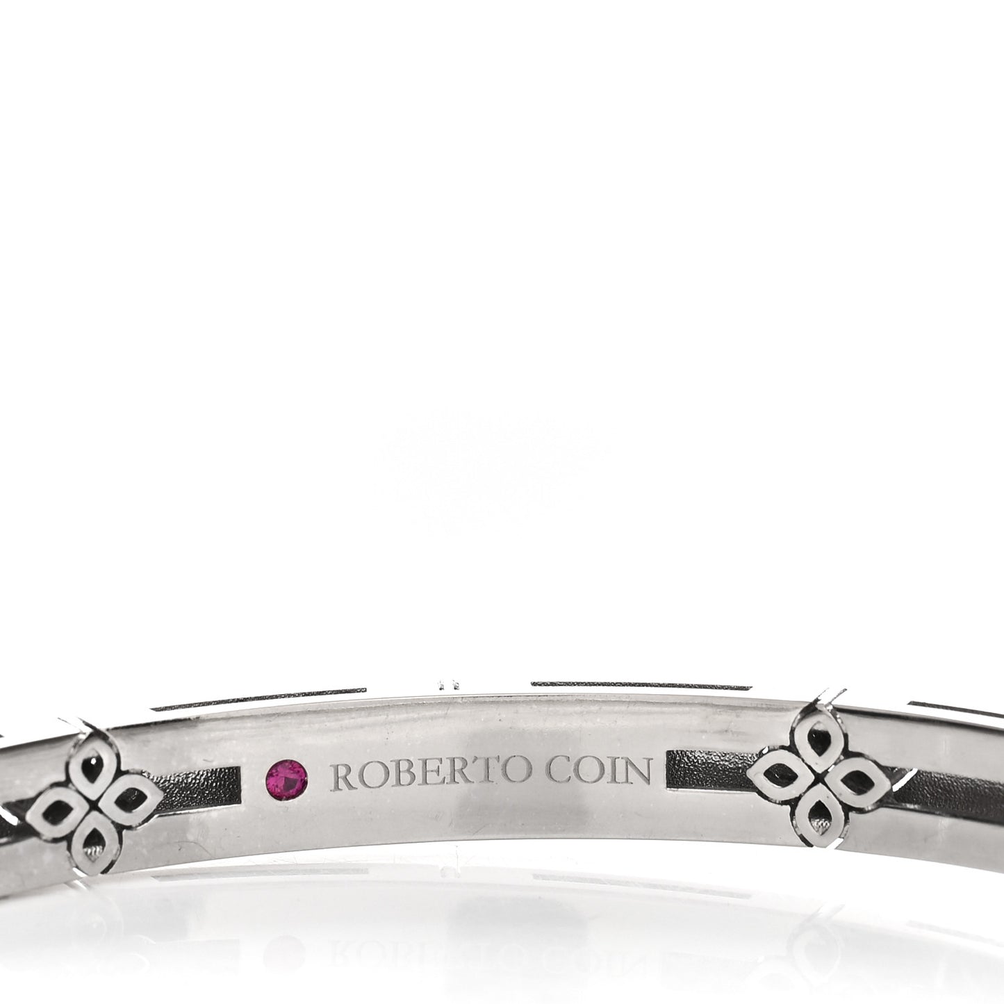18K White Gold Diamond Medium Love in Verona Bangle Bracelet