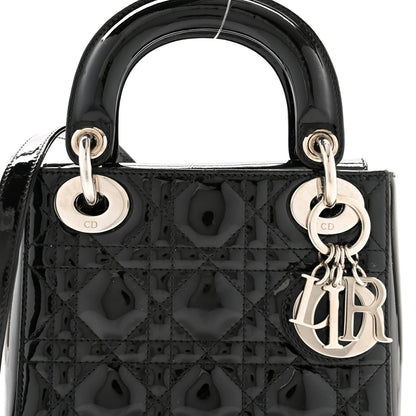 Christian Dior Patent Cannage Mini Lady Dior Black 8 of 11