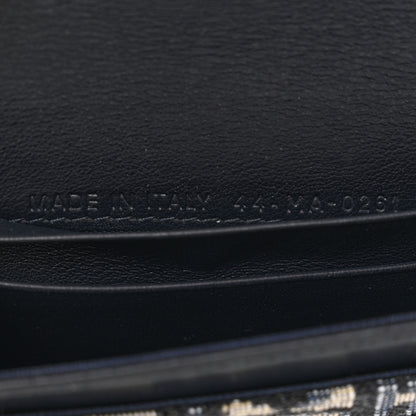 Christian Dior Oblique Saddle Card Holder Blue 7 of 11