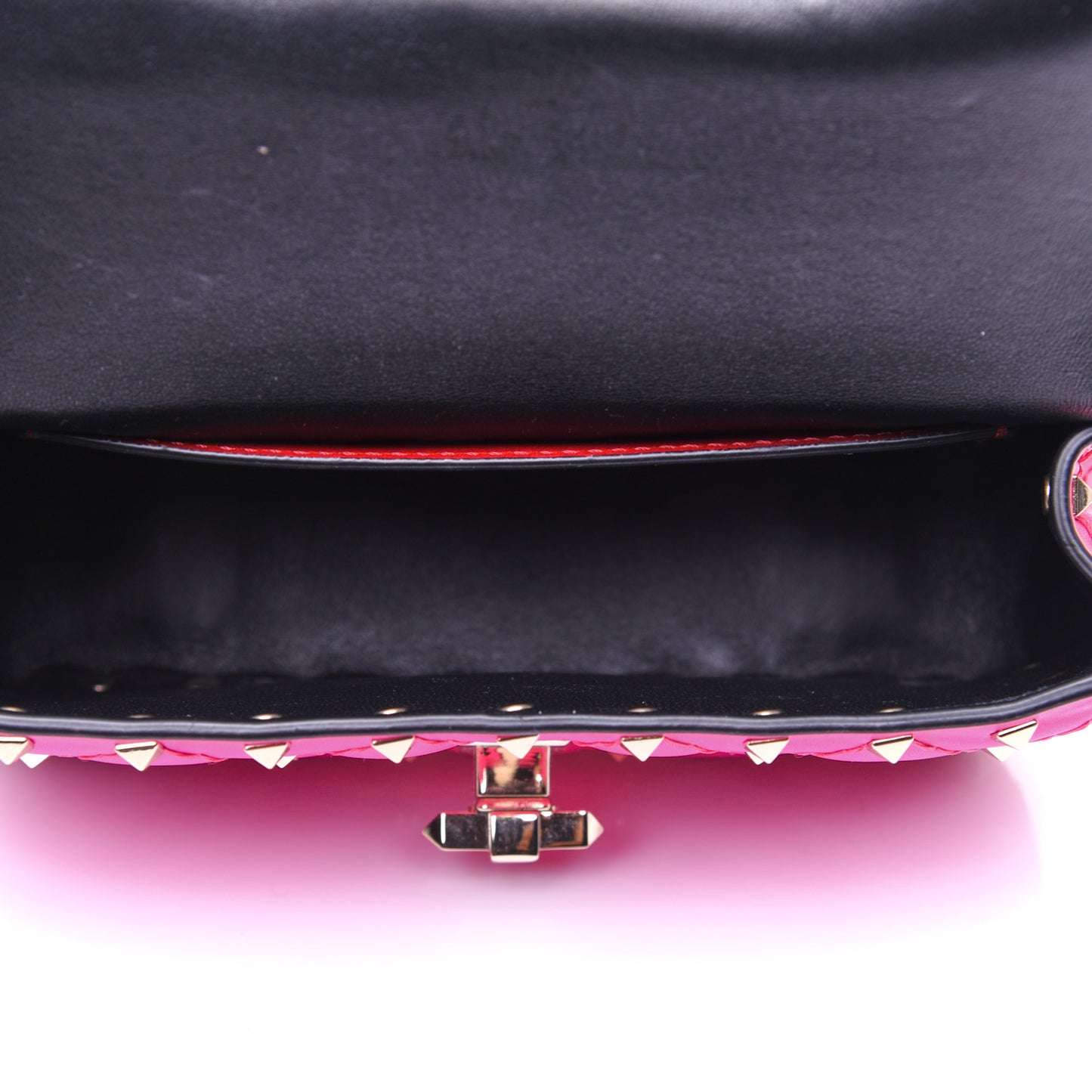 Calfskin Mini Rockstud Spike Shoulder Bag Azalea