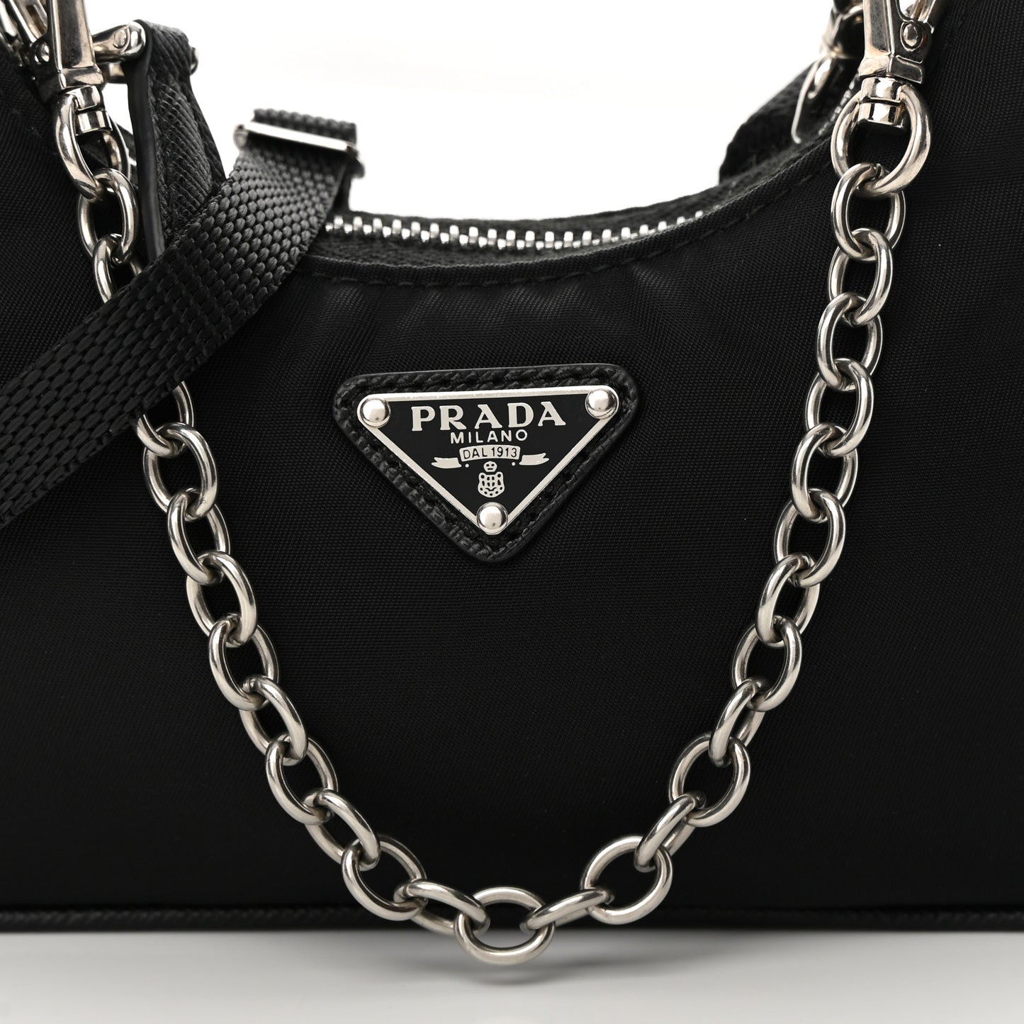 Tessuto Nylon Mini Re-Edition 2000 Shoulder Bag Black