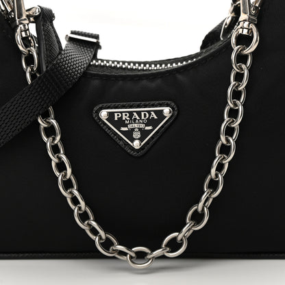 Prada Tessuto Nylon Mini Re-Edition 2000 Shoulder Bag Black 7 of 9