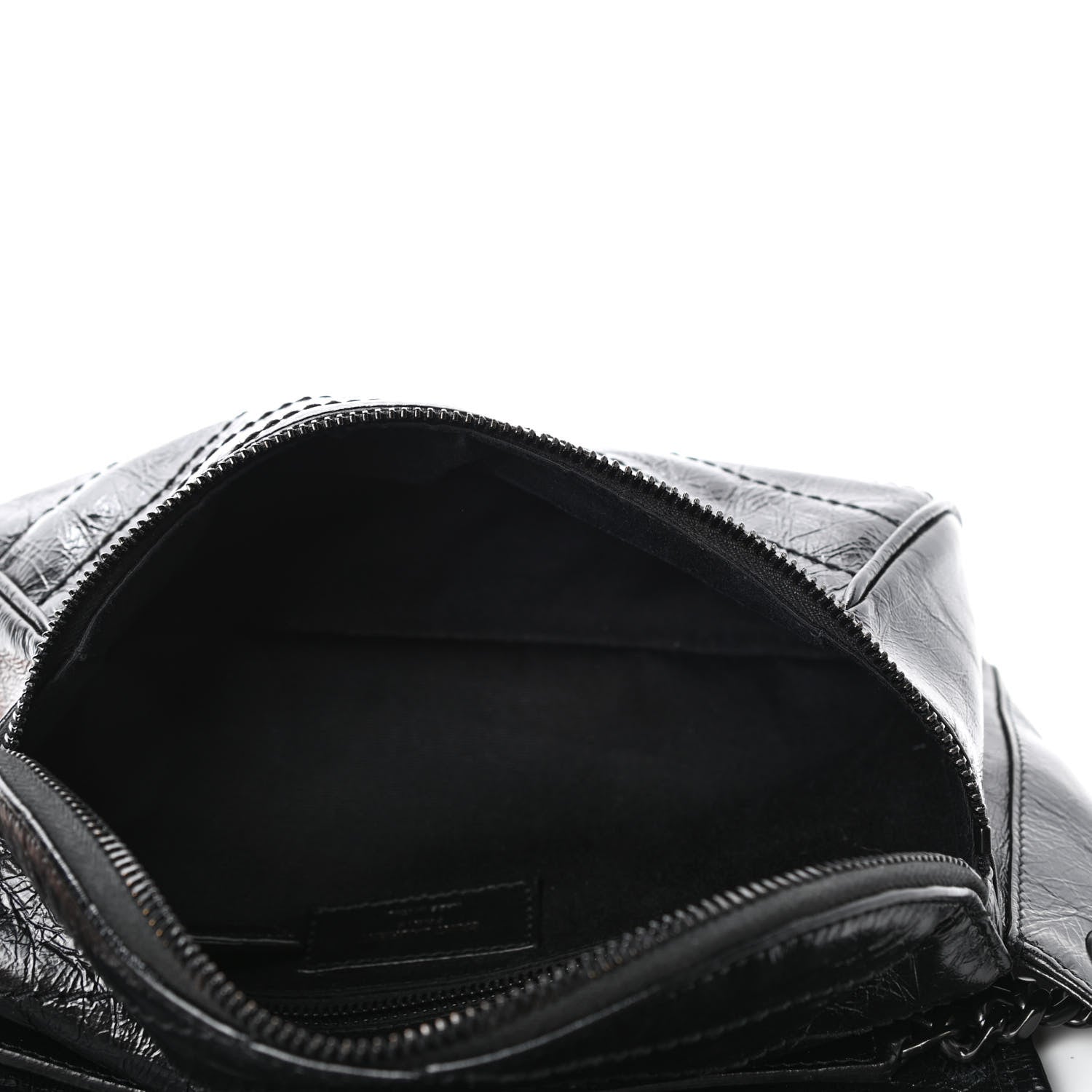 Saint Laurent Crinkled Calfskin Matelasse Monogram Niki Body Bag Black 4 of 4