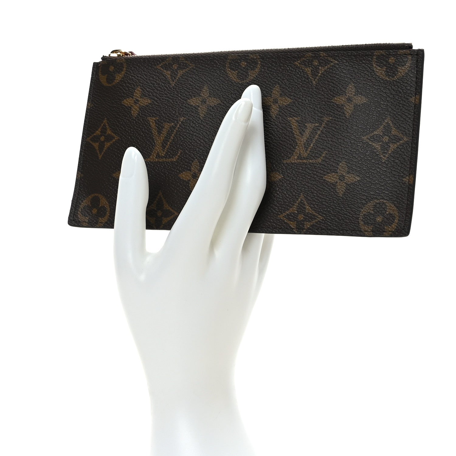 Louis Vuitton Monogram Felicie Chain Wallet Zippered Insert Fuchsia 2 of 6