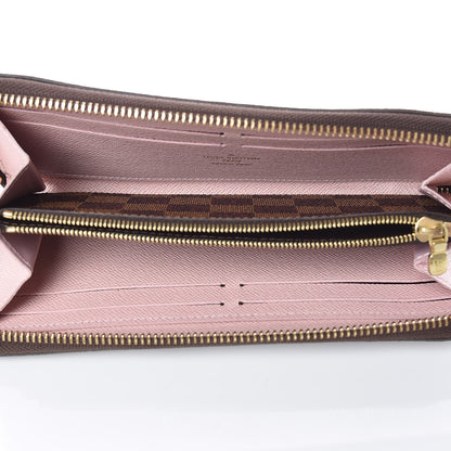 Louis Vuitton Damier Ebene Clemence Wallet Rose Ballerine 7 of 10