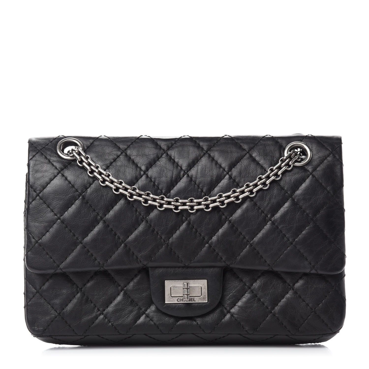 Chanel Aged Calfskin Quilted 2.55 Reissue 225 Flap Black 1 of 12