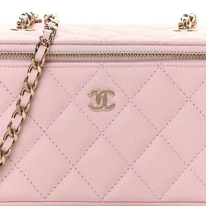 Chanel Caviar Quilted Small Vanity Case With Chain Light Pink 8 of 12