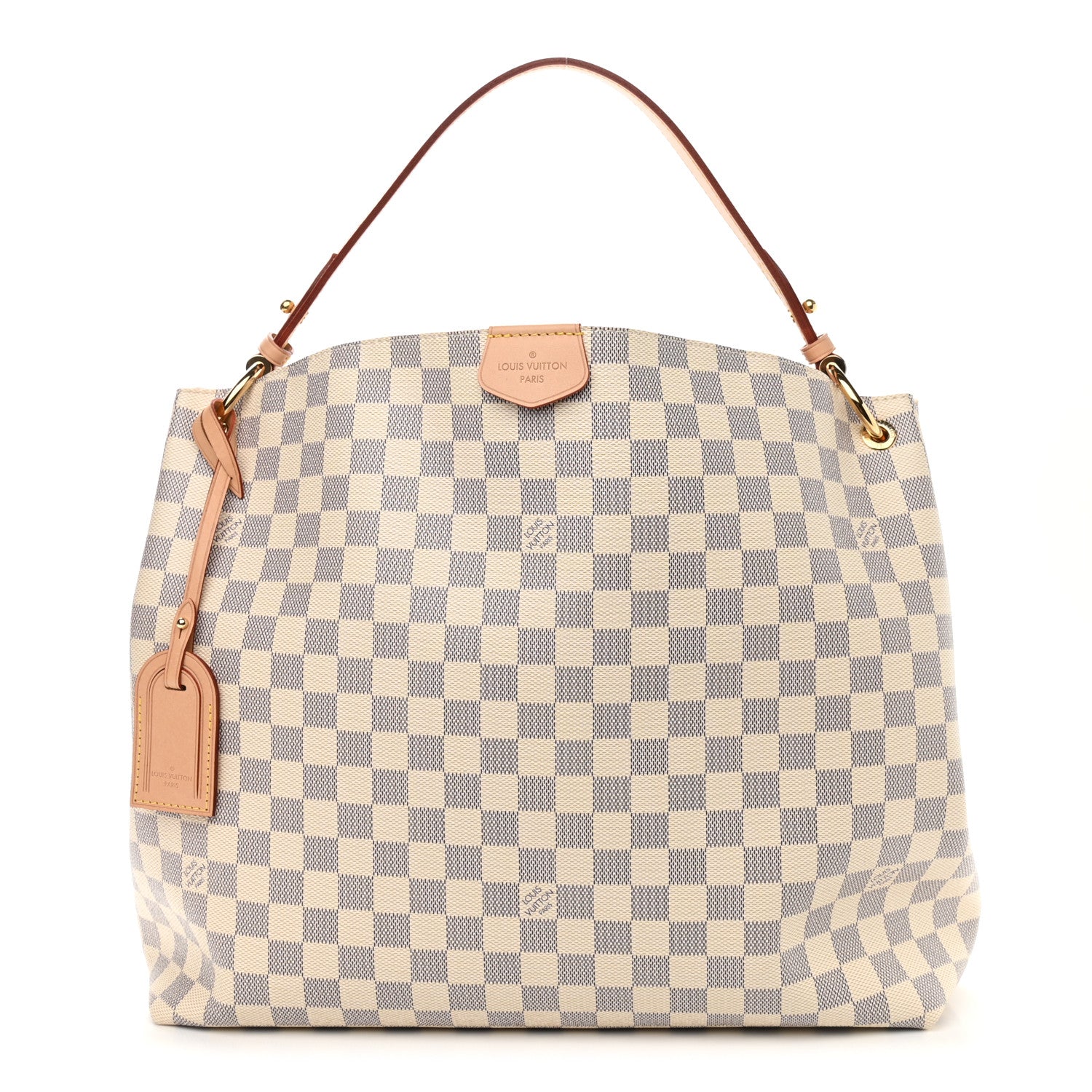 Louis Vuitton Damier Azur Graceful MM Rose Ballerine 1 of 9