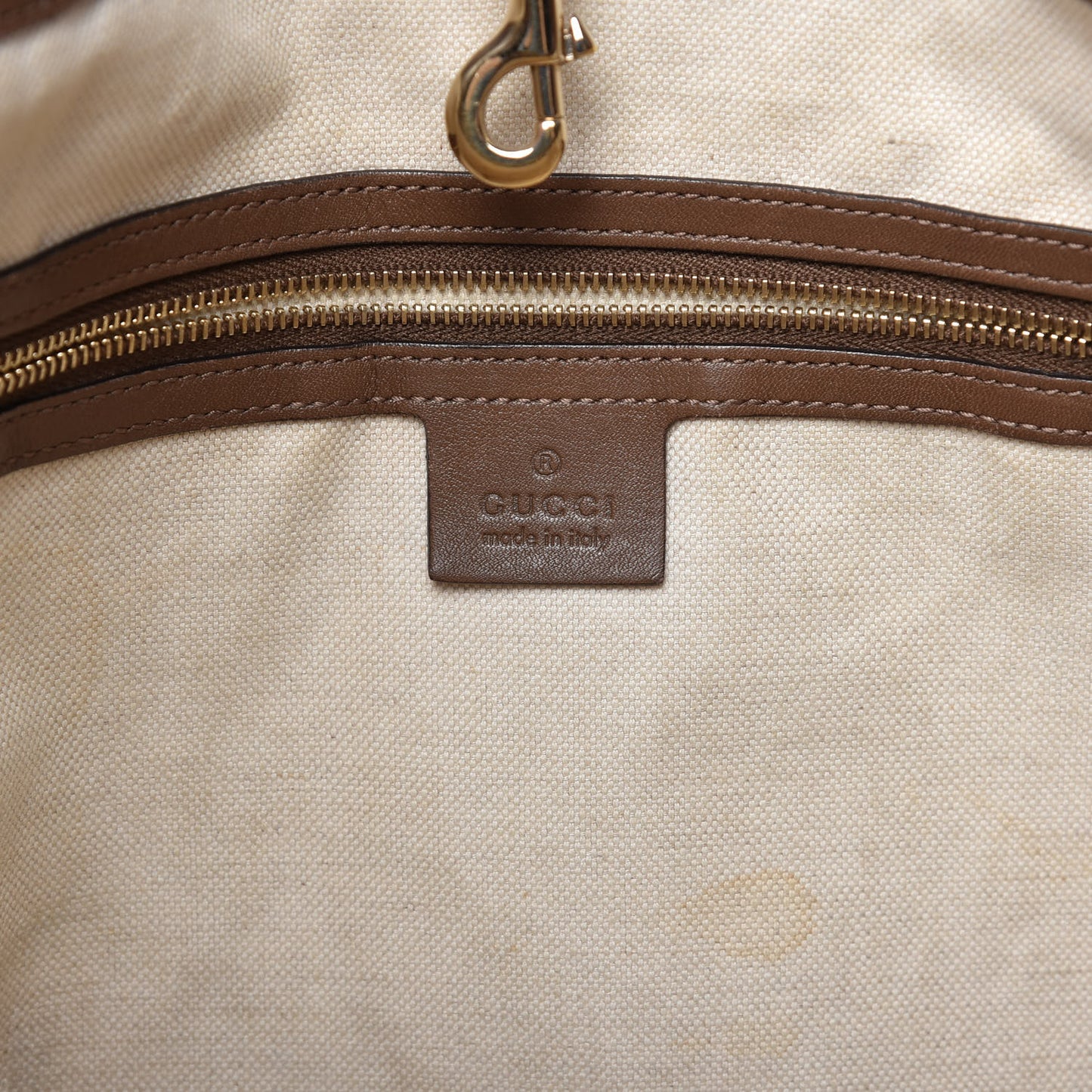 GG Supreme Monogram Medium Nice Tote Brown