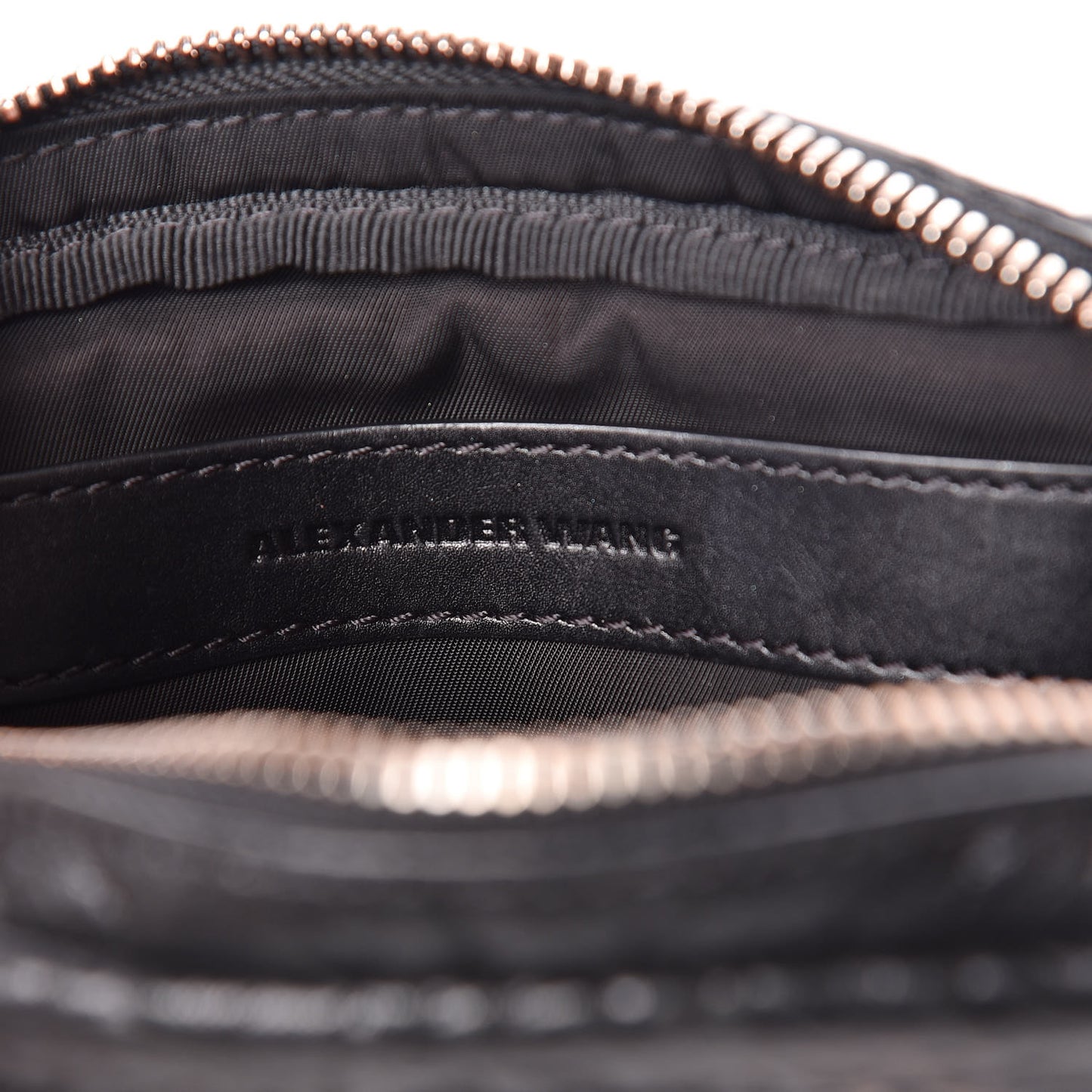 Pebbled Lambskin Large Fumo Clutch Black