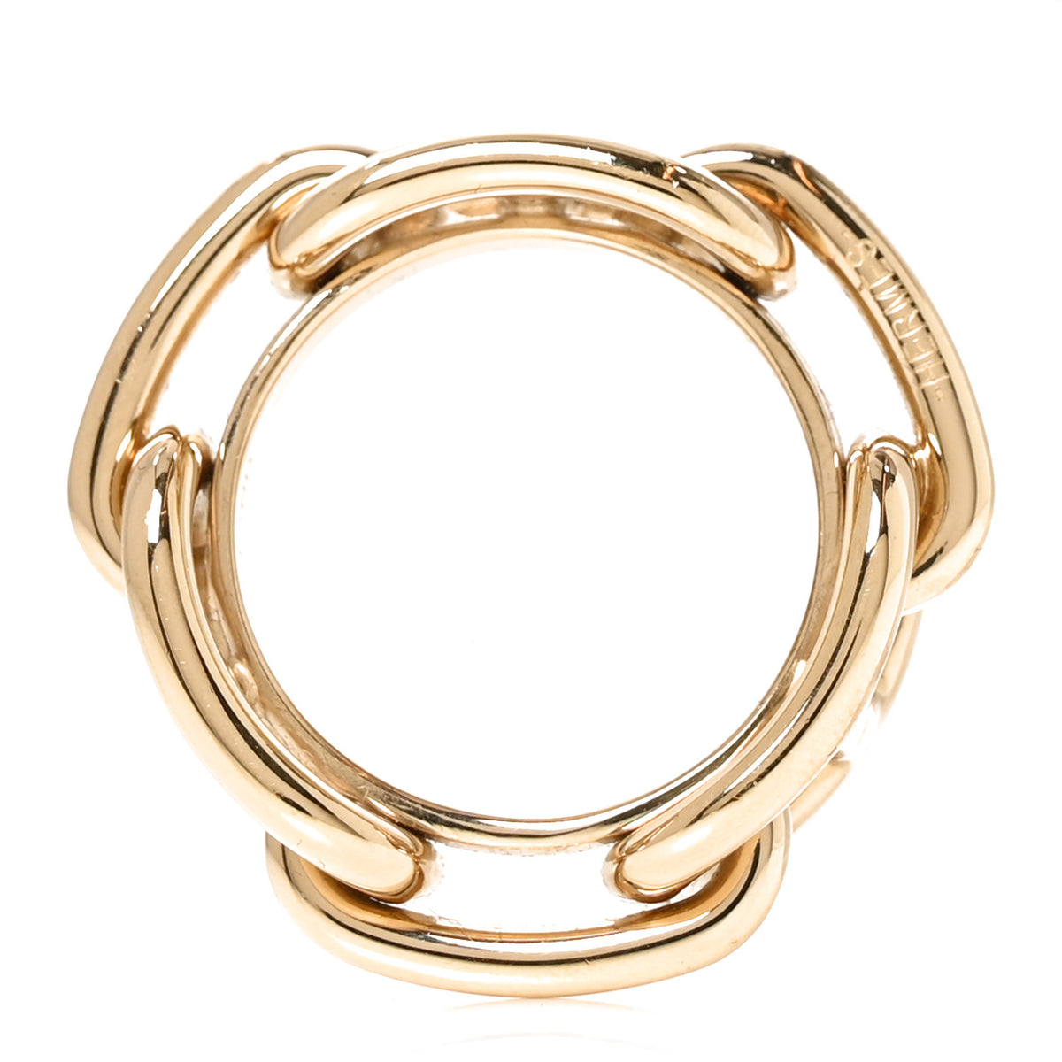 Hermes Permabrass Regate Scarf Ring Gold 2 of 7