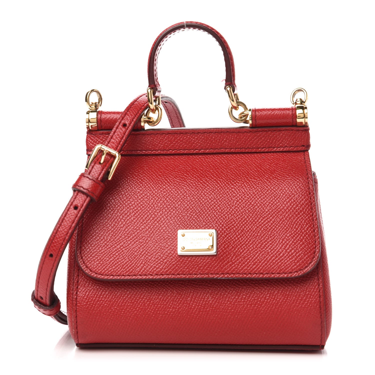 Dolce & Gabbana Dauphine Micro Miss Sicily Satchel Red 1 of 9