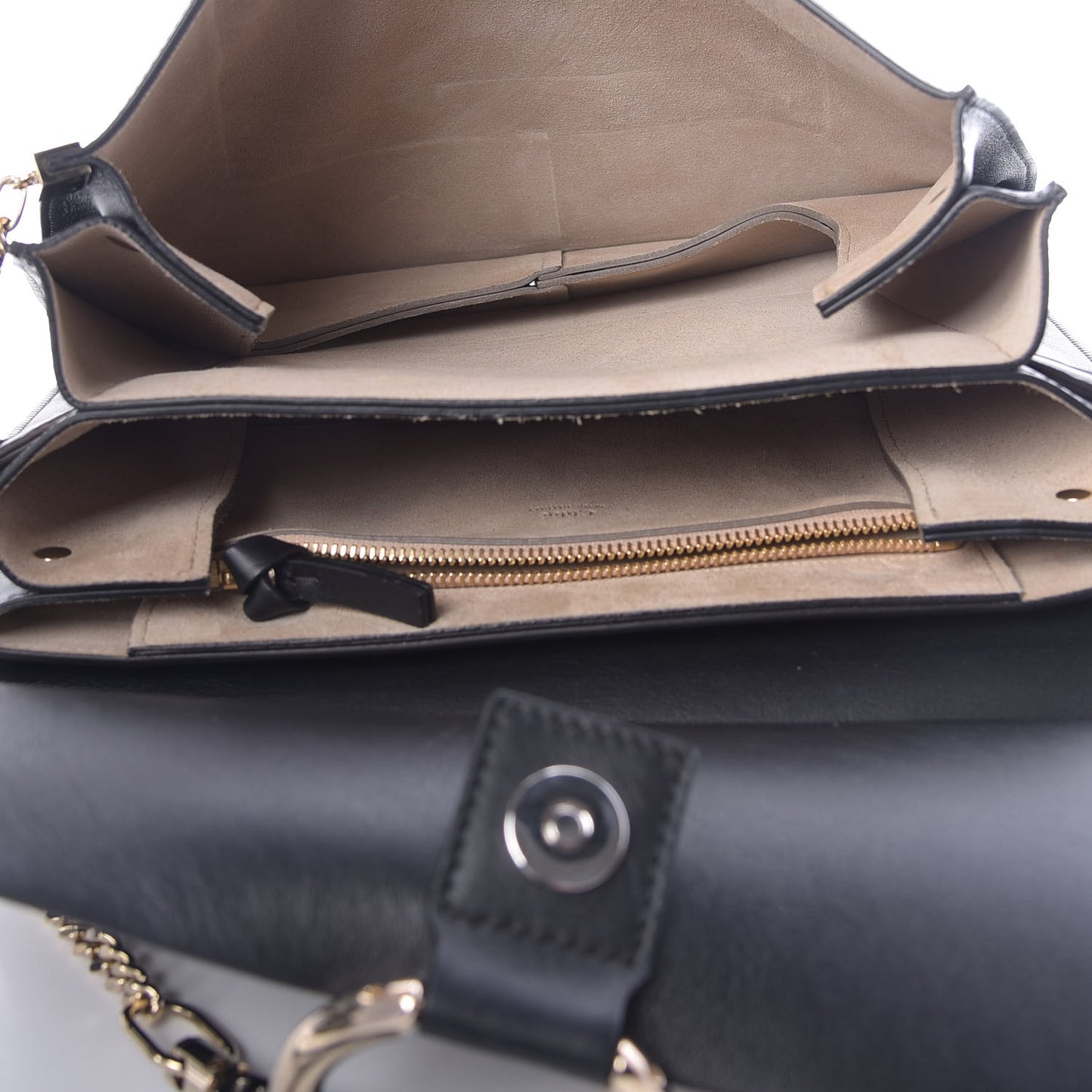 Suede Calfskin Medium Faye Shoulder Bag Black