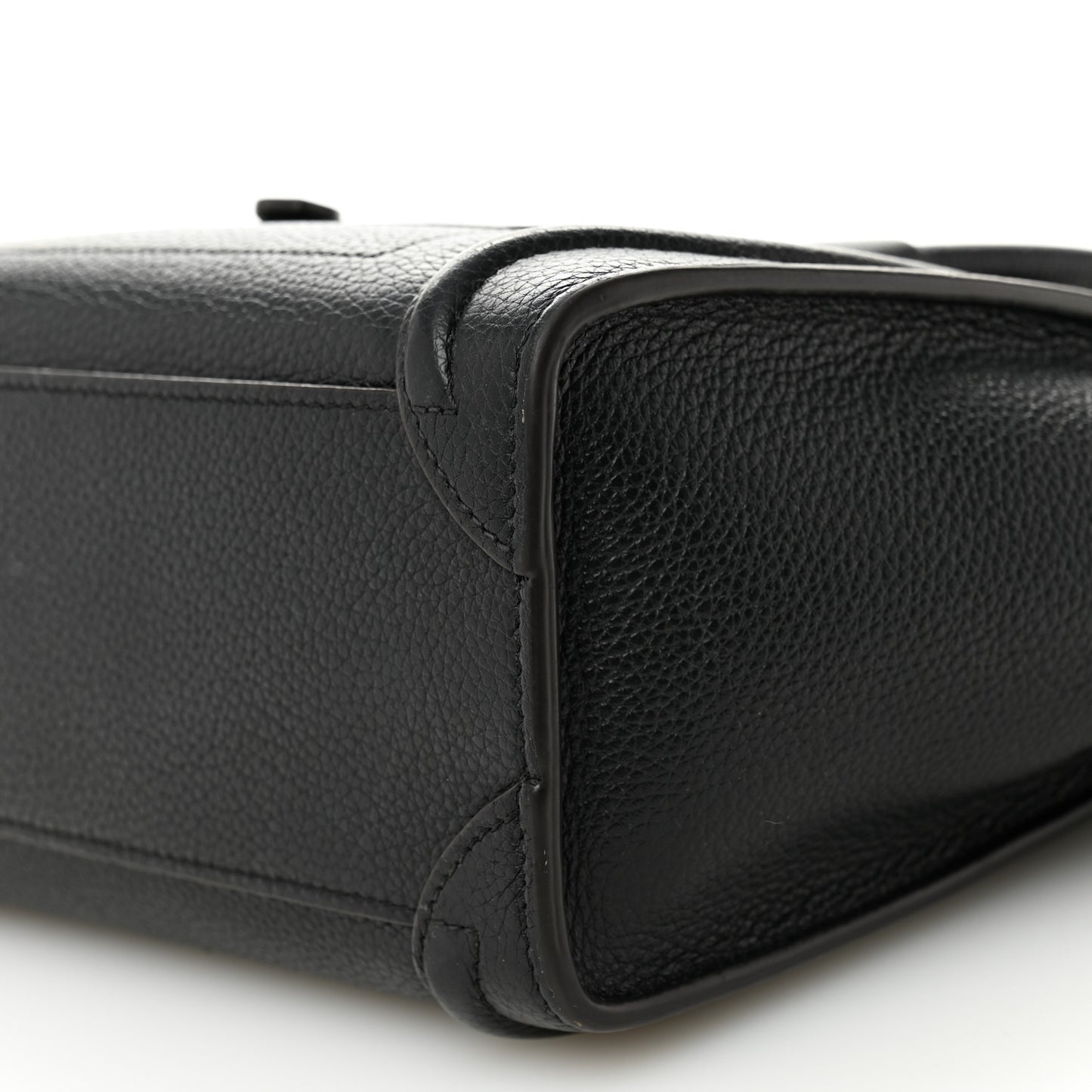 Drummed Calfskin Nano Luggage Black
