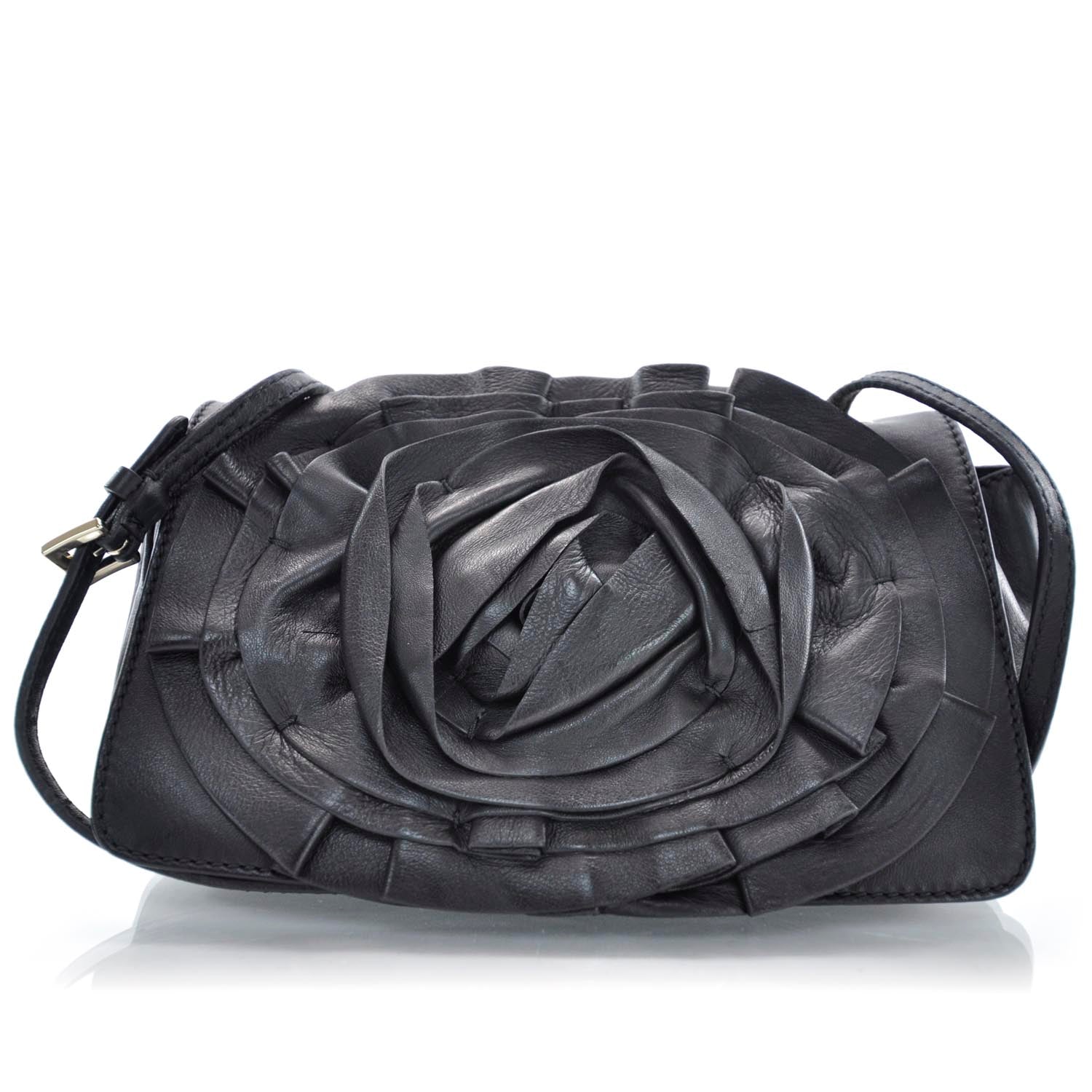 Valentino Garavani Rosette Evening Bag Black 1 of 11