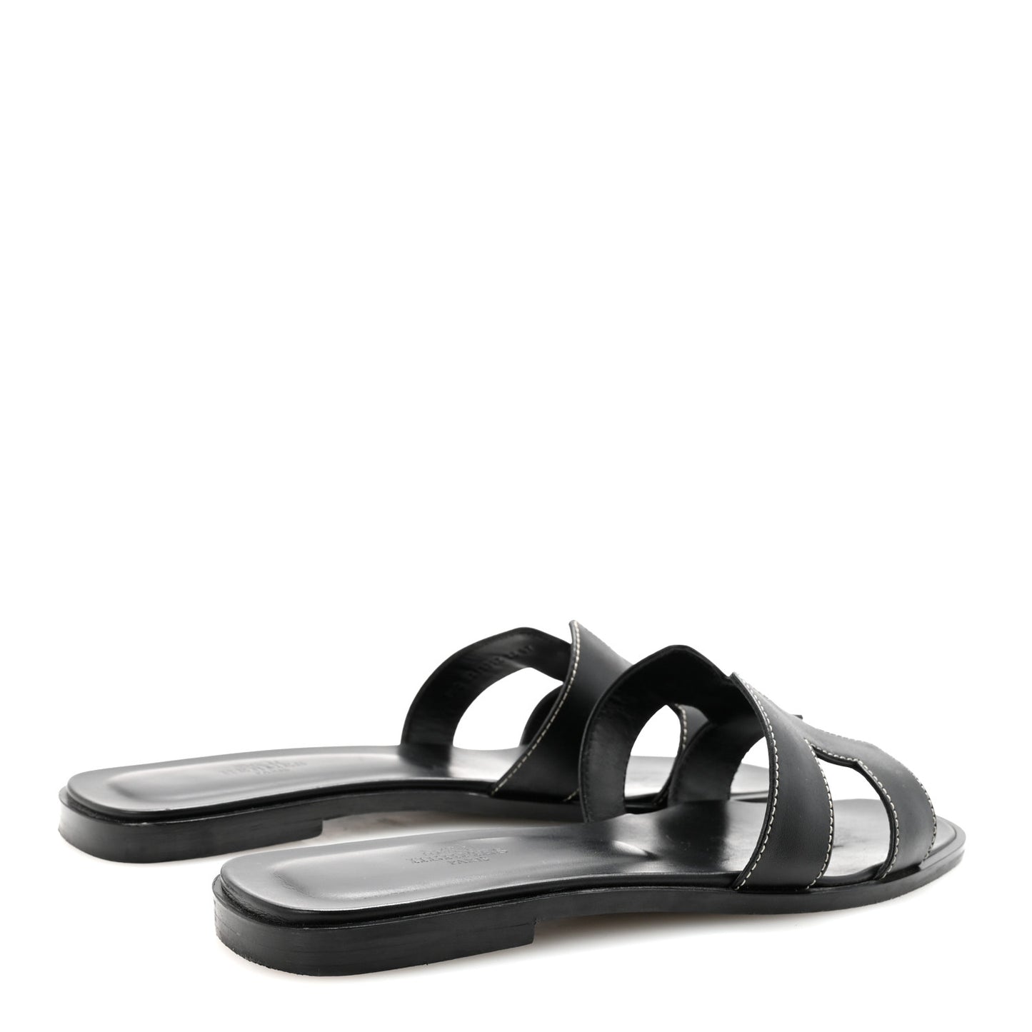 Box Calfskin Oran Sandals 39.5 Black