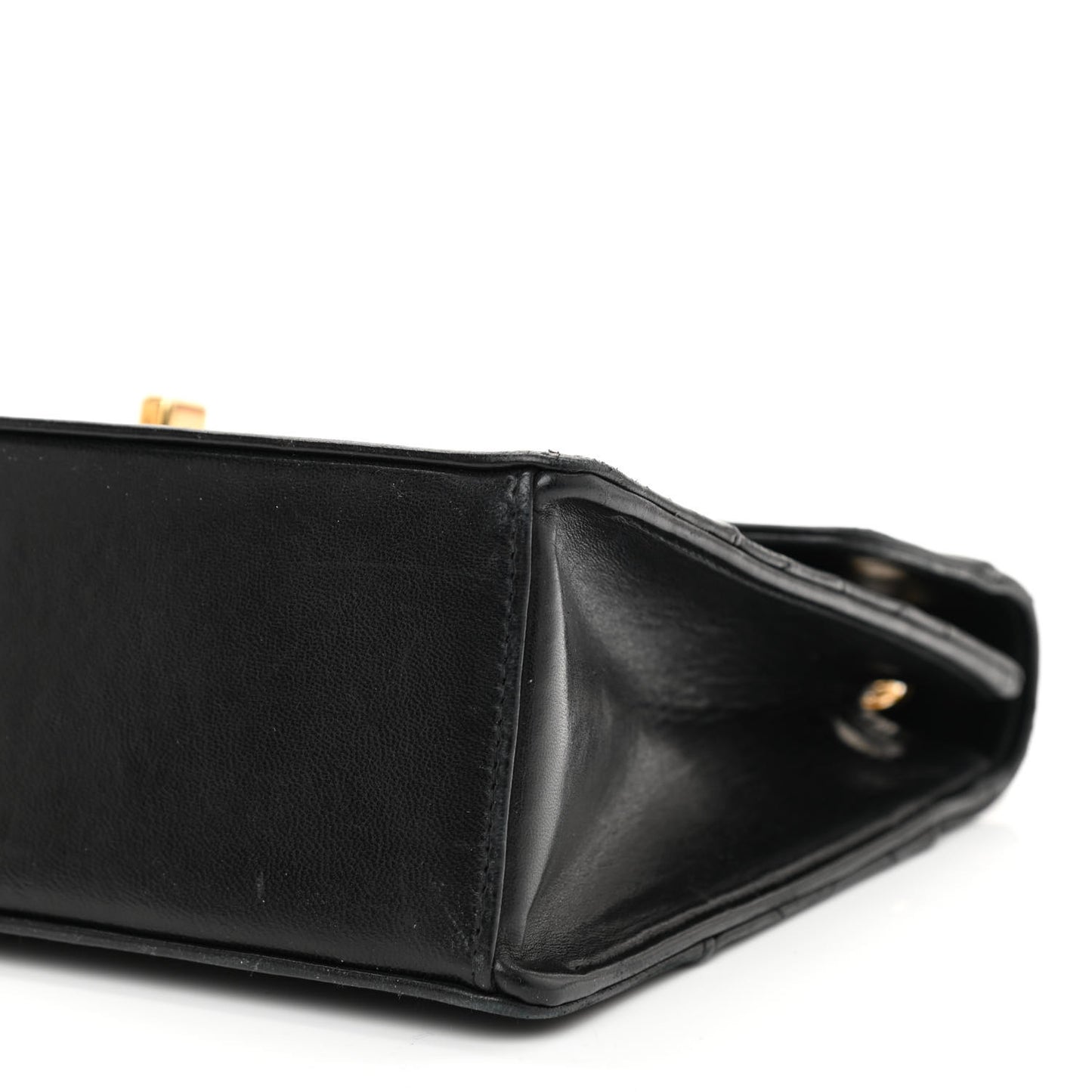 Lambskin Quilted Medium Mademoiselle Single Flap Black
