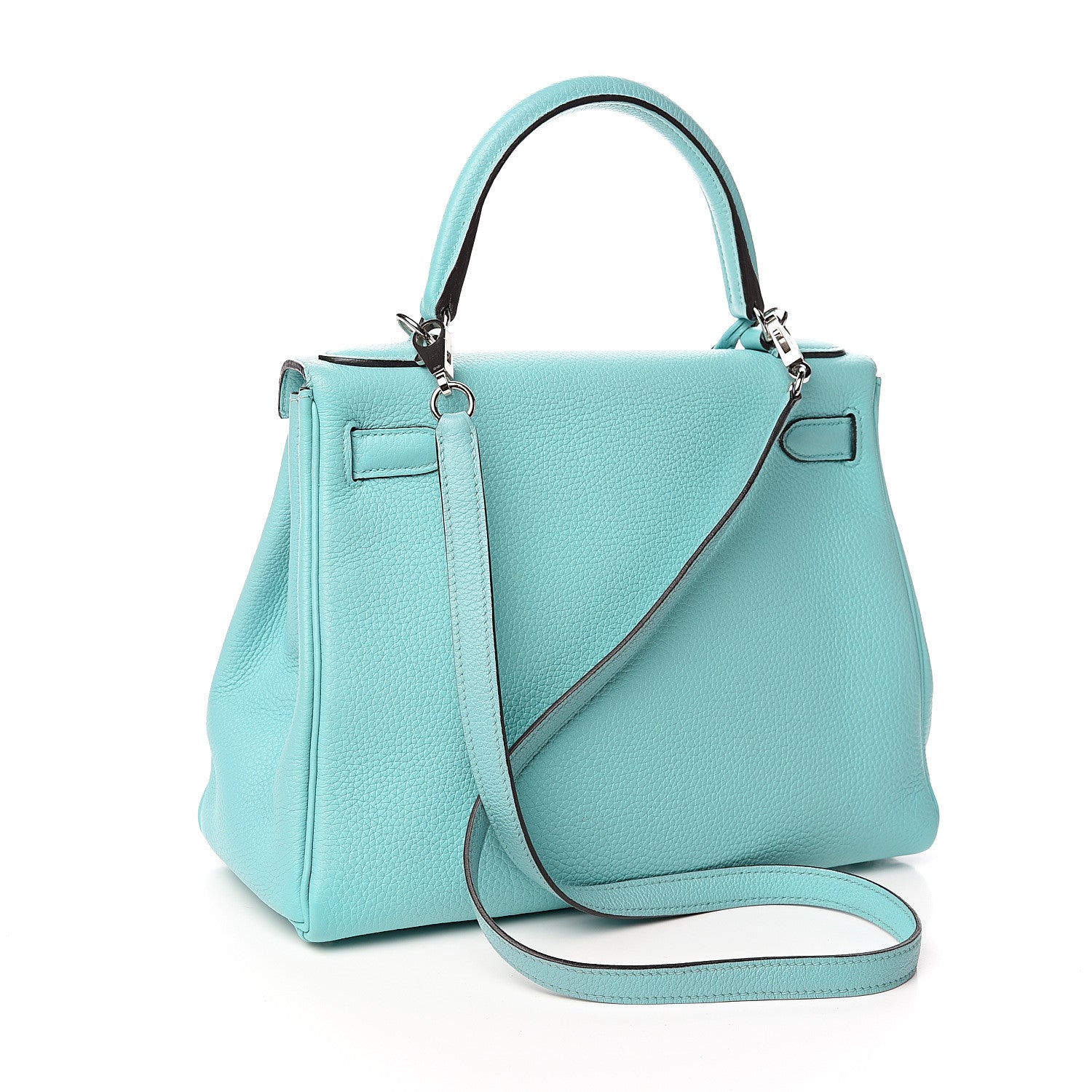 Hermes Togo Kelly Retourne 28 Bleu Atoll 3 of 39