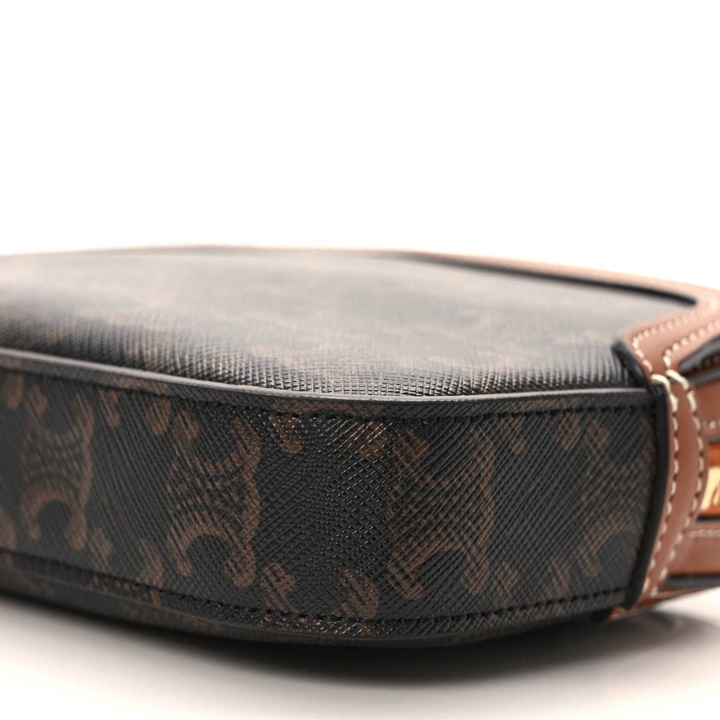 Triomphe Canvas Calfskin Belt Bag Tan
