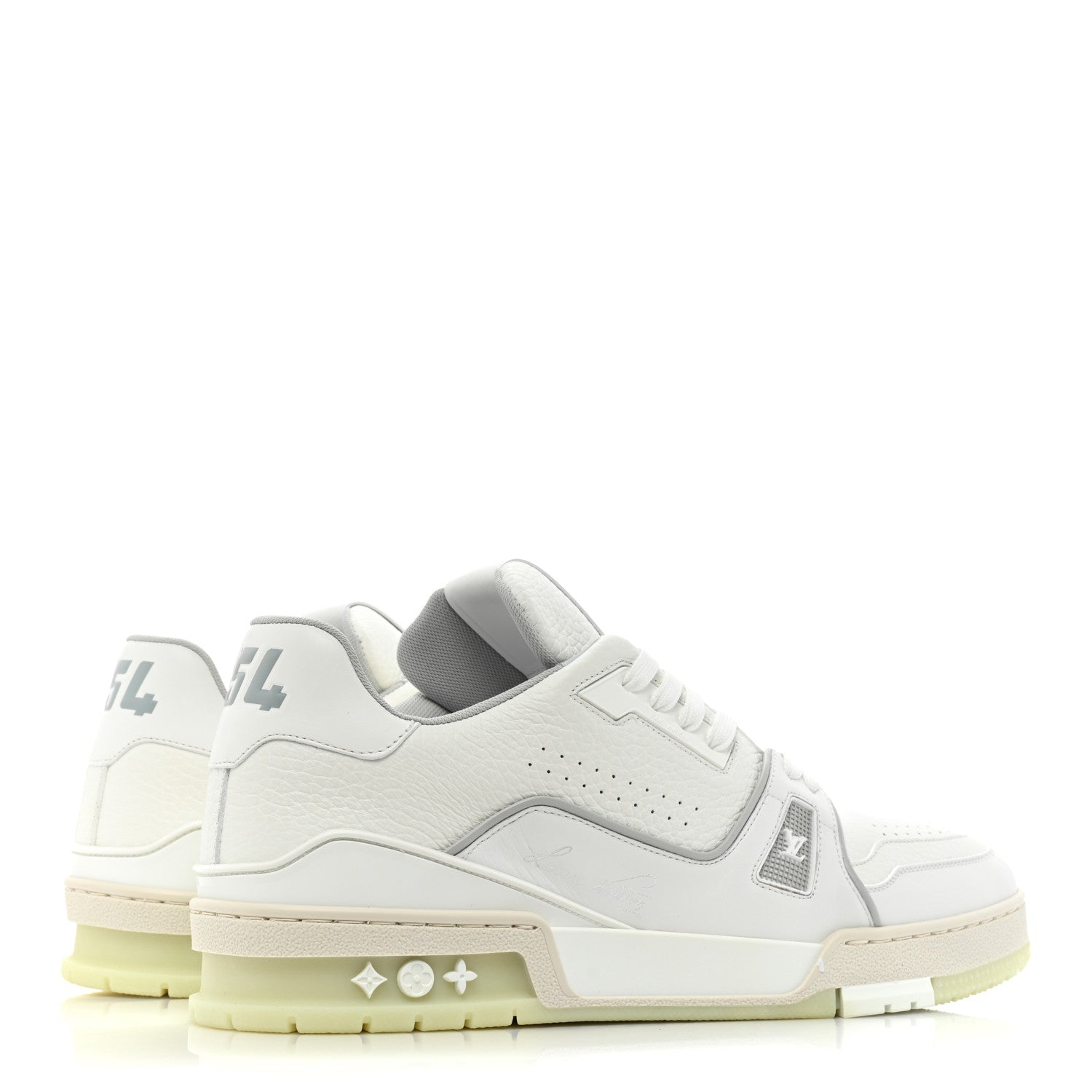 Louis Vuitton Calfskin Mens LV Trainer Sneakers 9.5 White 5 of 10