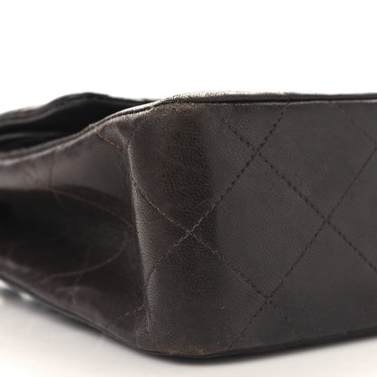 Chanel Lambskin Quilted Medium Double Flap Burgundy 9 of 14