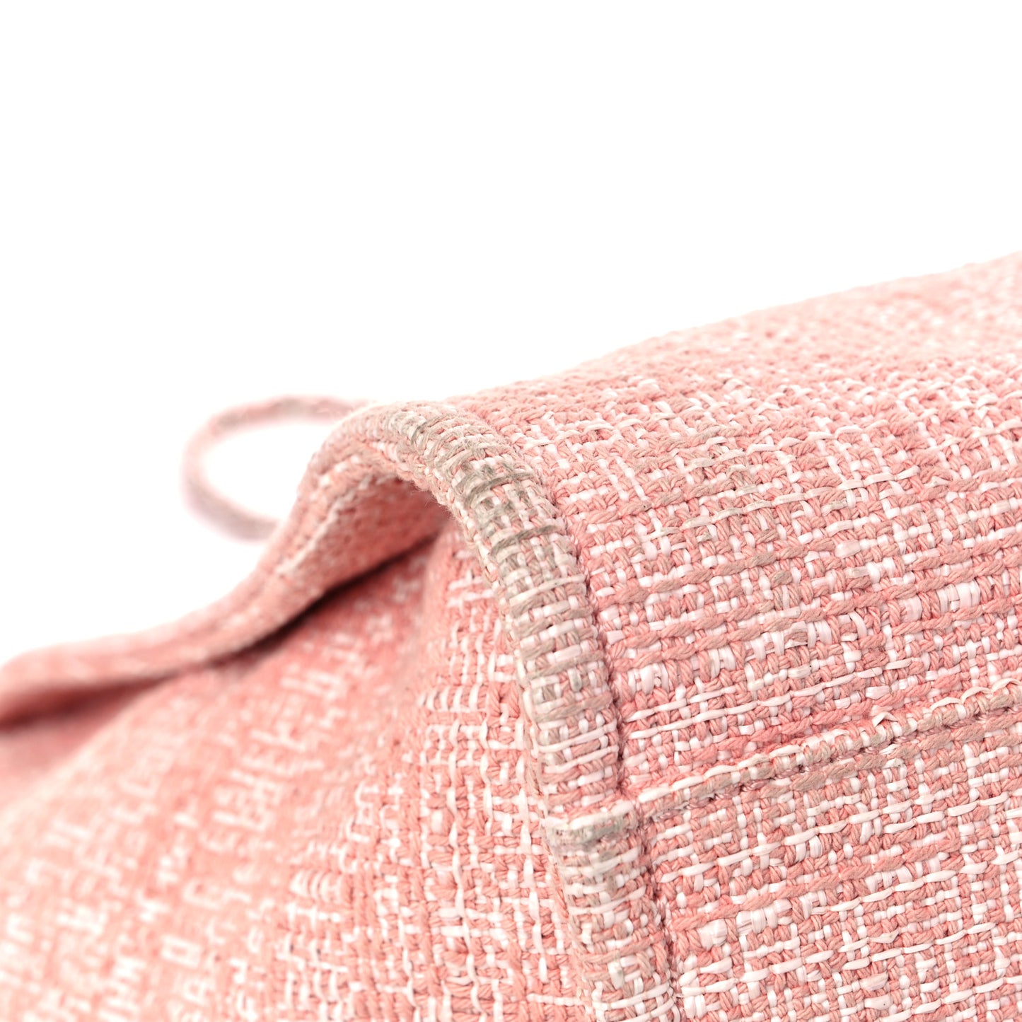 Straw Lurex Large Deauville Tote Pink