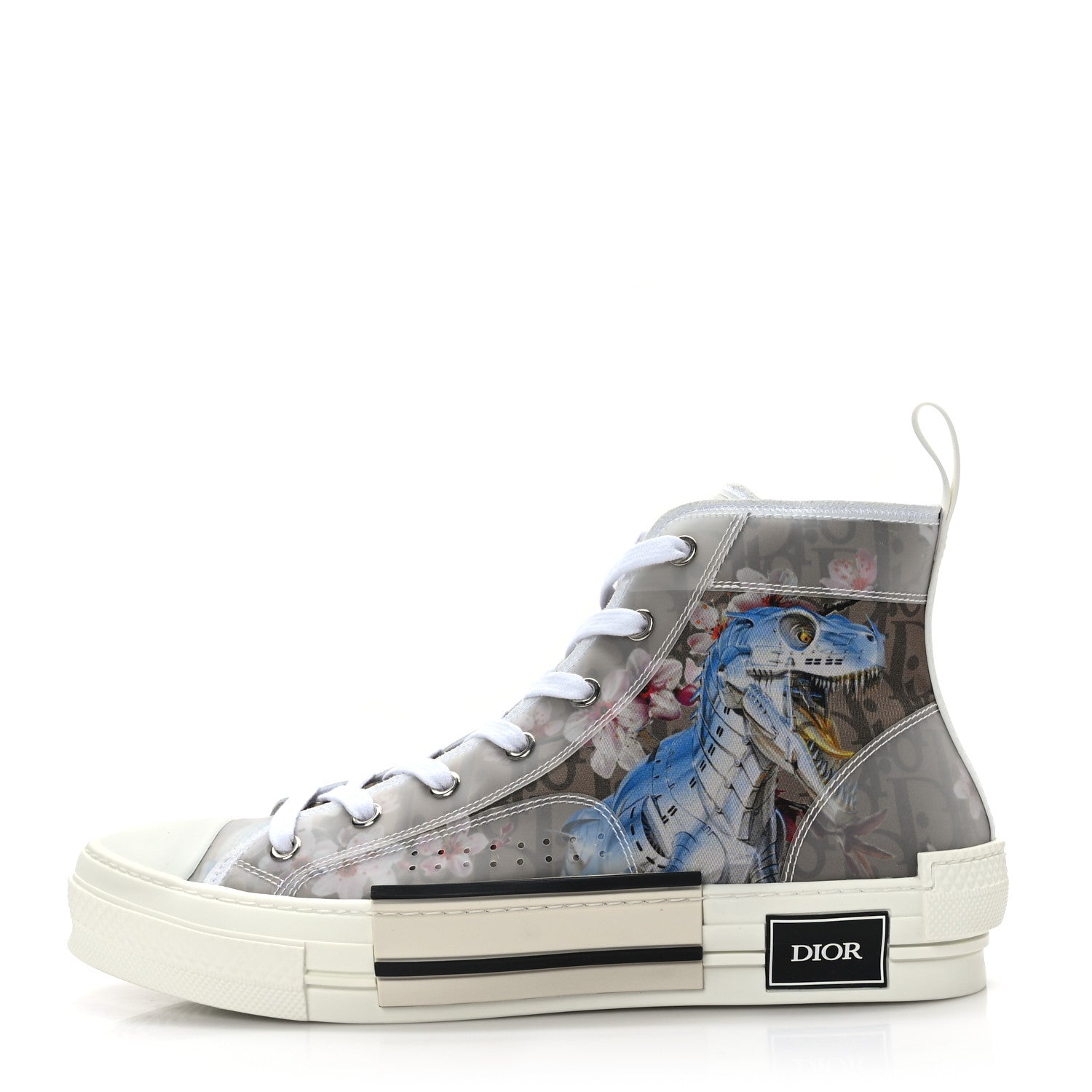 Christian Dior X SORAYAMA Technical Canvas Oblique Mens B23 High Top Sneakers 42 White 1 of 7