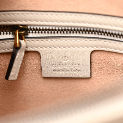 Gucci Wonka Grain Calfskin Small Diana Tote Bag Mystic White Orange Fluo 6 of 9