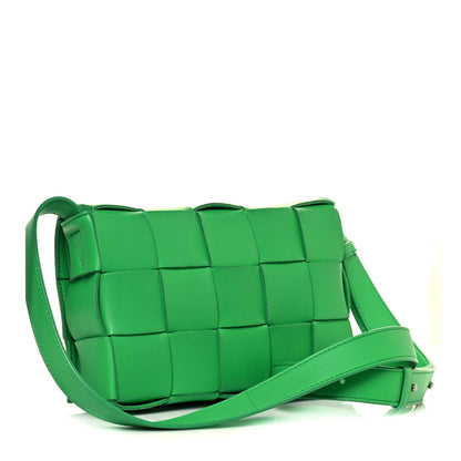 Bottega Veneta Lambskin Maxi Intrecciato Cassette Crossbody Bag Grass 3 of 11