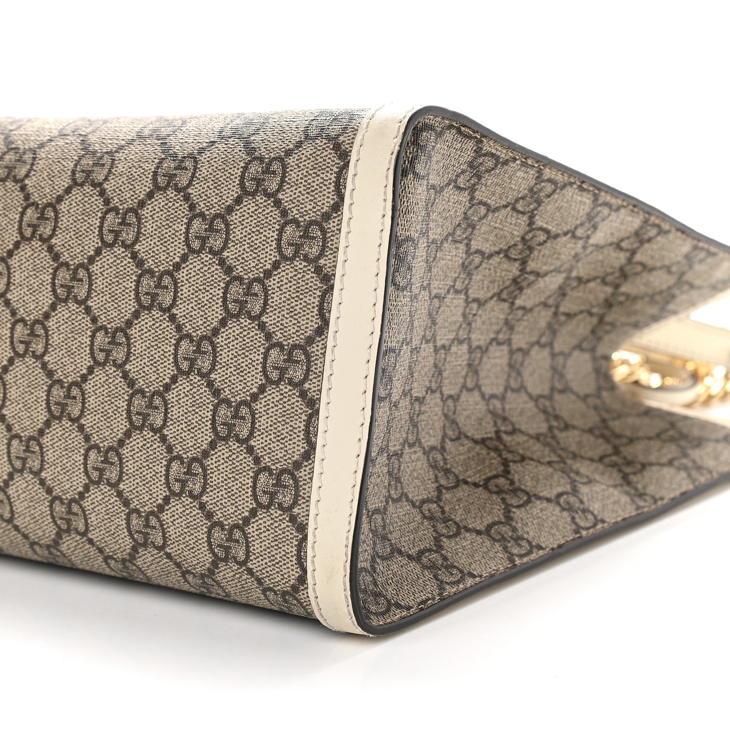 Gucci GG Supreme Monogram Medium Padlock Tote White 9 of 9