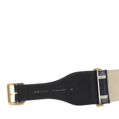 Christian Dior Canvas Embroidered Large Book Belt 80 32 Bleu 5 of 6