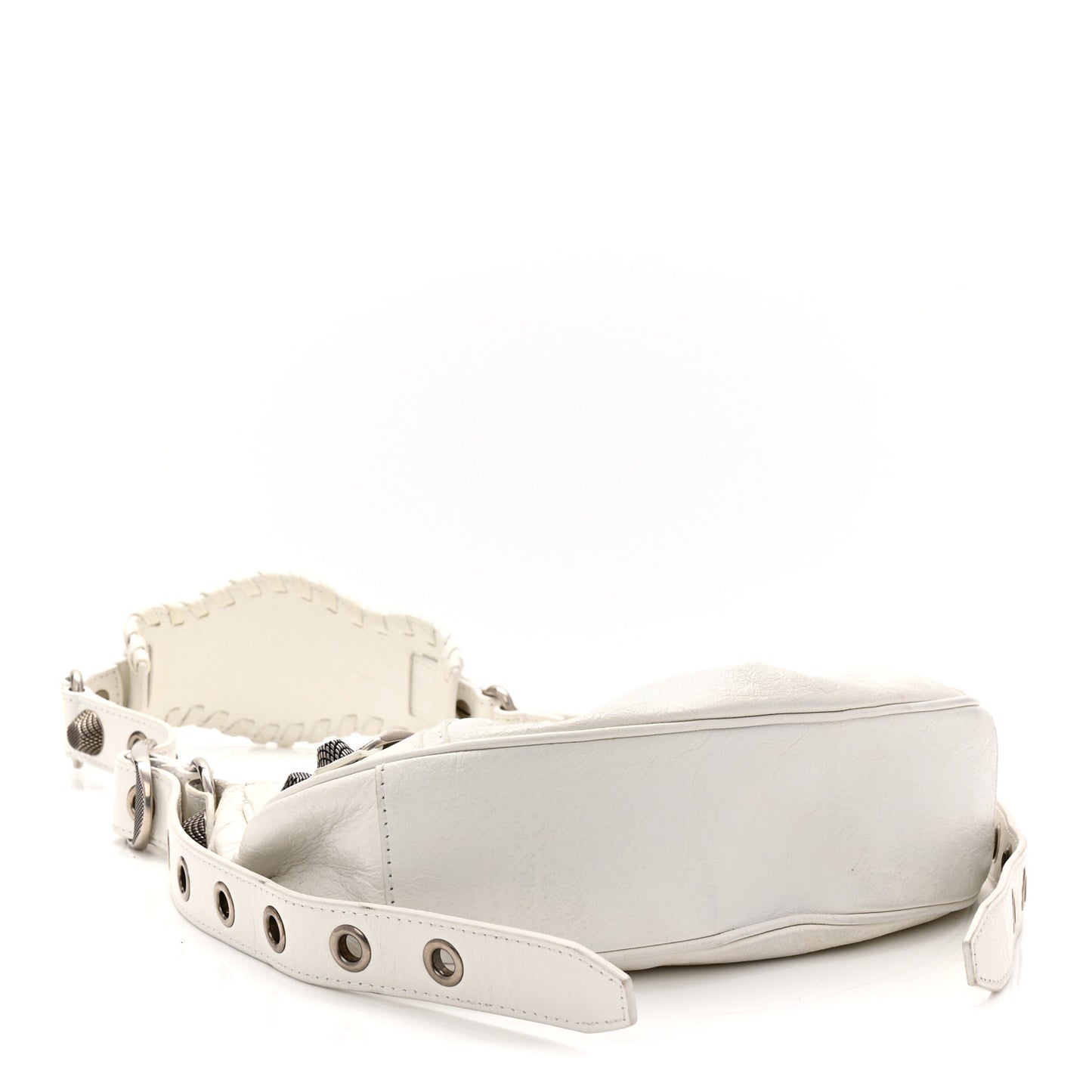 Agneau Arena Le Cagole Shoulder Bag XS Optic White