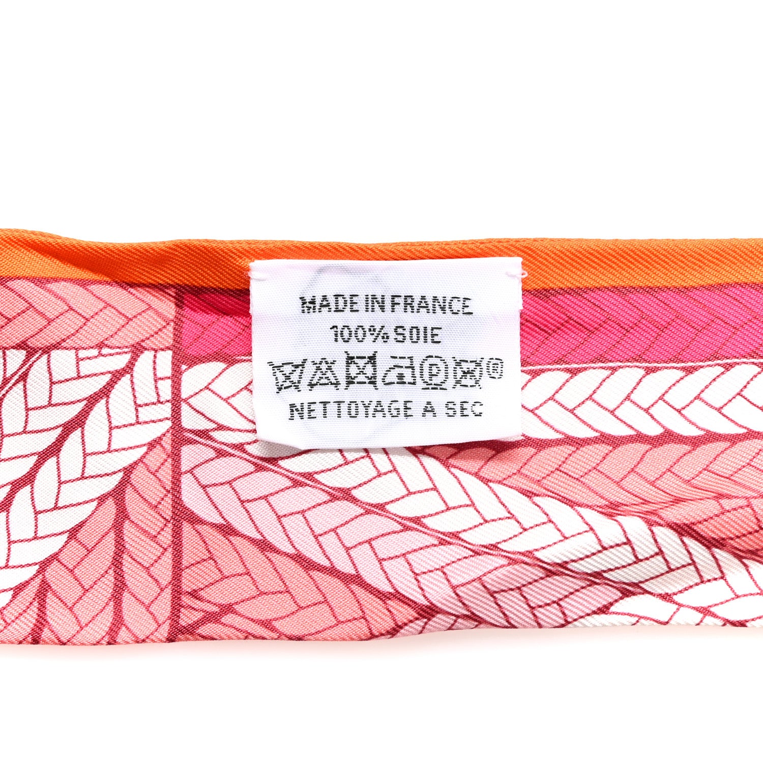 Hermes Silk Tresses H Twilly Rose Vif Orange White 4 of 4