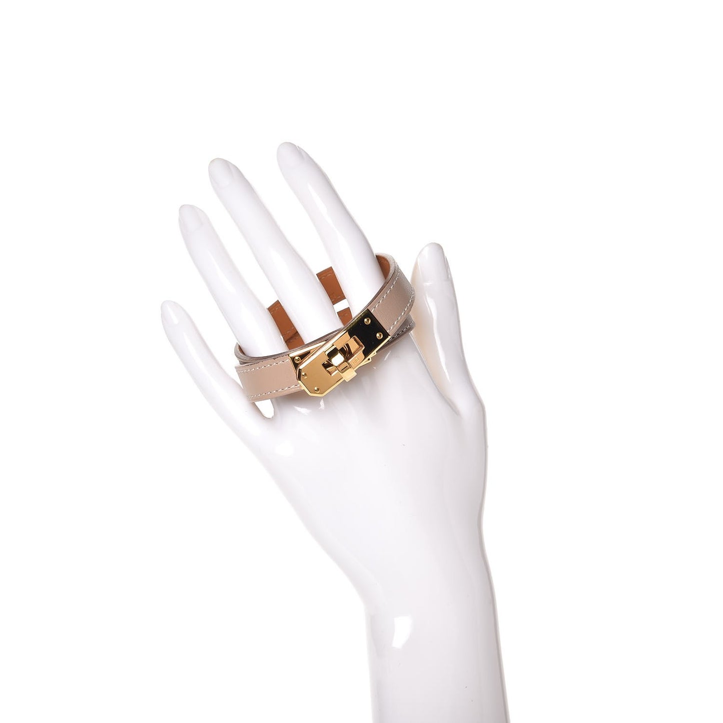 Tadelakt Kelly Double Tour Bracelet M Argile