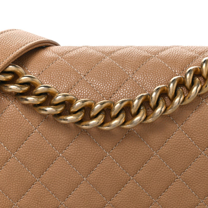 Chanel Caviar Quilted Medium Boy Flap Beige 10 of 11