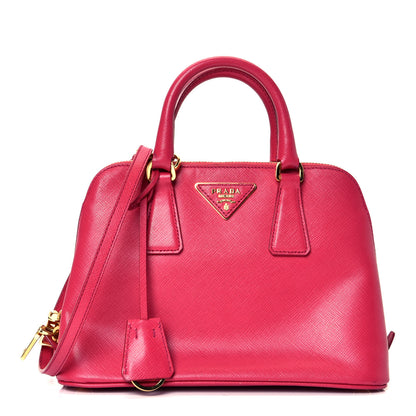 Prada Saffiano Lux Small Promenade Tote Peonia 1 of 4