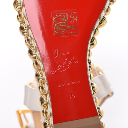Christian Louboutin Shiny Nappa Rondaclou 60 Platform Sandals 36 Latte 6 of 9