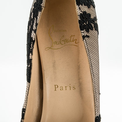Christian Louboutin Satin Lace Hyper Prive 120 Pumps 39.5 Black 7 of 7