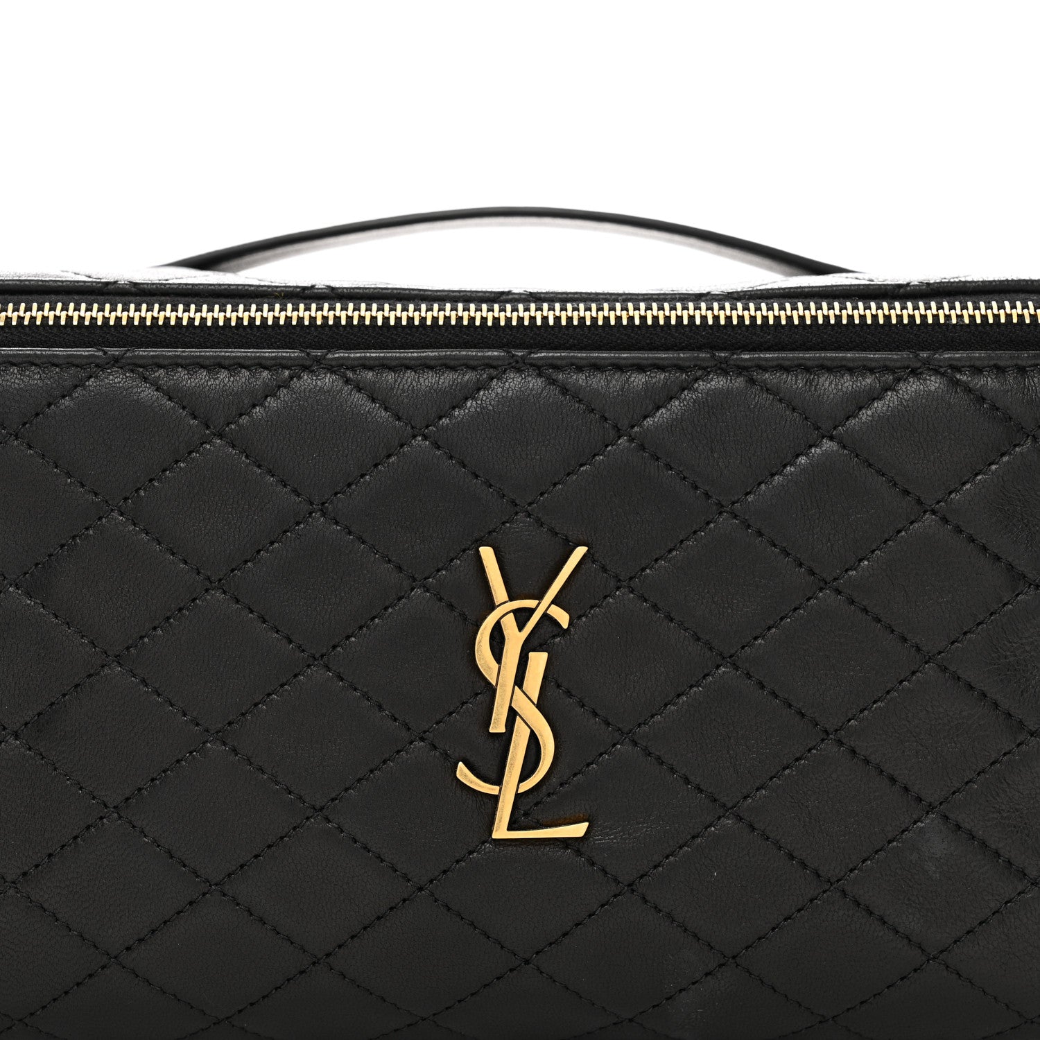 Saint Laurent Lambskin Quilted Gaby Vanity Case Black 5 of 8