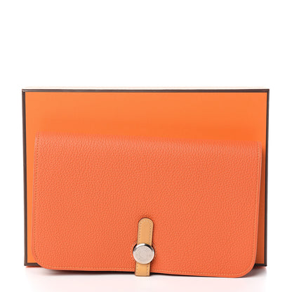 Hermes Togo Dogon Duo Wallet Feu Curry 7 of 7