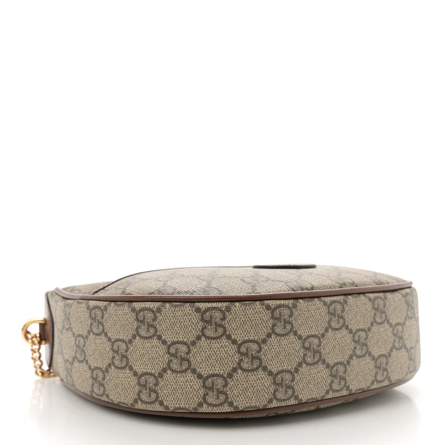 GG Supreme Monogram Azalea Calfskin Mini Retro Interlocking G Half Moon Bag Beige Ebony Brown Sugar Beige Ebony Brown Sugar