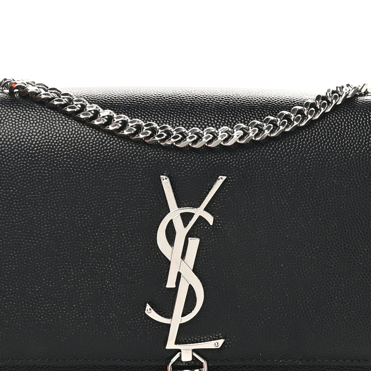 Saint Laurent Grain De Poudre Small Classic Monogram Kate Tassel Satchel Black 8 of 11